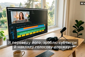 translate and voice over your video in ukrainian or russian