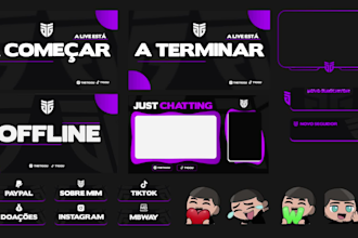 design animated twitch stream overlay