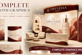 design trade show booth graphics, backdrops and banners