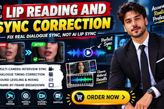 fix lip sync, synchronize audio, interpret silent video speech, lip reading