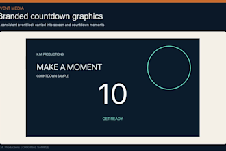 create event screen graphics and short playback assets