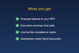write a professional business proposal, rfp response, or tender document
