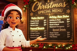 3d pixar style ai animation christmas new year video festive product video ads