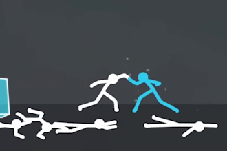 create a epic 2d stickman animation, stick figure fight, stickman battle