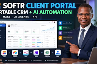 build softr client portal and airtable CRM