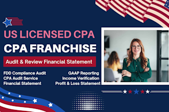 do CPA franchise financial audit for fdd compliance by licensed CPA with opinion