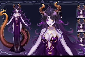 design and rig custom vtuber model anime live2d vtuber rigging character design