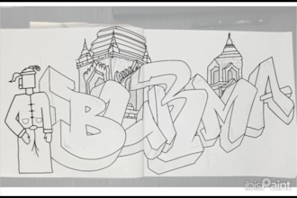 draw custom graffiti letters