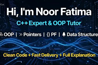 teach c plus plus  programming fundamentals , oop concepts