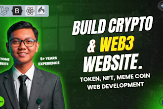 build website crypto token, nft and meme coin website