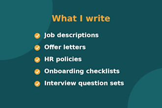 write HR documents for your business