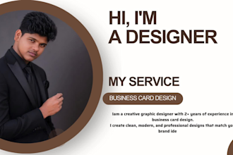 design modern business card for your brand