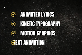 create modern lyric video with animated text and kinetic typography