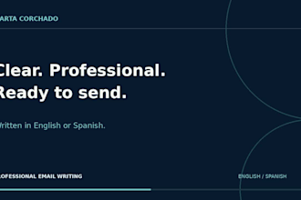 write professional emails in english and spanish