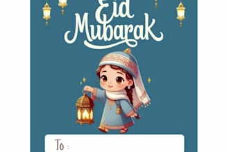 design beautiful eid envelopes or eidi packet for gifts
