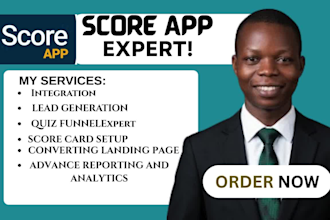 build score app, fantasy quiz scorecard  funnel for lead generation automation