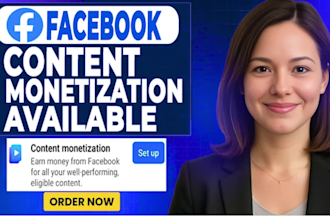 set up facebook page content monetization professionally