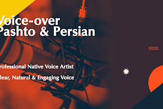 record studio quality pashto and farsi voiceover
