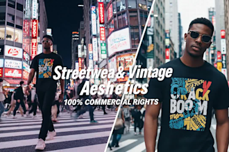 design modern custom t shirt and streetwear design