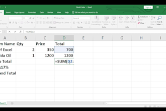 create professional excel invoice and billing sheet