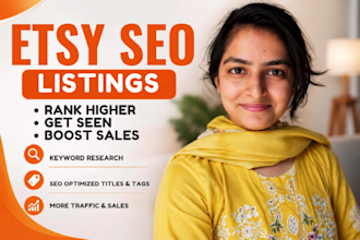 optimize etsy listings with SEO titles, tags and keyword research