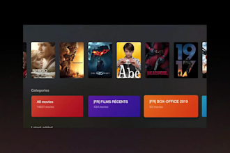 build video streaming TV app for roku, samsung, fire TV, android TV and apple TV