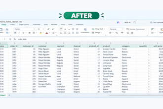 clean excel CSV files and datasets