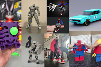 do brick compatible moc build, xml part list,  minifigure set with instruction