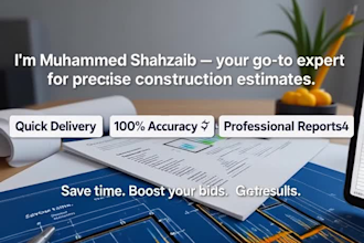 provide accurate construction cost estimating takeoff  boq