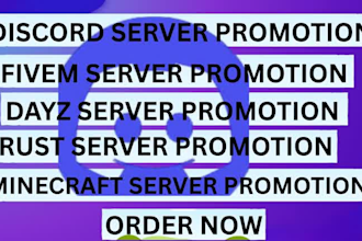 promote minecraft server promotion dayz, rust, fivem, gaming server, discord ad
