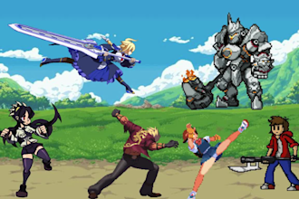 create retro pixel art sprites,  animations and game assets
