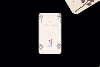 design a custom wedding invitation for you