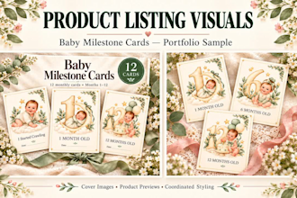 design etsy listing images and editable canva templates