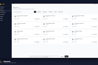 build a functional client portal, admin dashboard and landing page