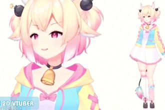 design and rig a custom anime live2d vtuber model for vtube studio