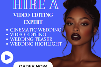 cinematic wedding video editing wedding teaser wedding highlight instagram reels