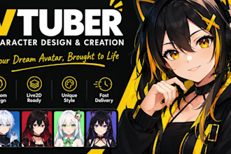 create a custom furry anime vtuber model with live2d rigging