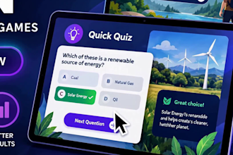 gamified genially presentation for your course or lms lessons, quizzes, and game