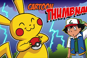 draw youtube cartoon thumbnails
