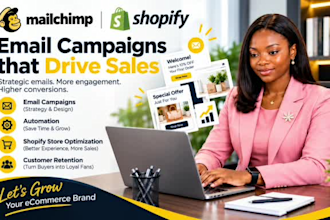 setup klaviyo, shopify email marketing, mailchimp campaign and lead generation
