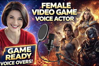 record cinematic aaa video game voice acting for female characters