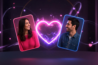 design animated online speed dating motion flyer for matchmaking events