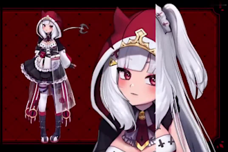 design and rig live2d vtuber model live2d rigging vtuber design pngtuber anime