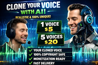 professionally clone your voice and create ai voice over