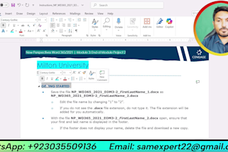 do sam, cengage, simnet, capstone, mindtap, and ms office projects