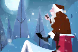 create high quality 2d christmas animation videos for ads, greetings
