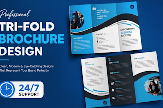 design a professional trifold brochure