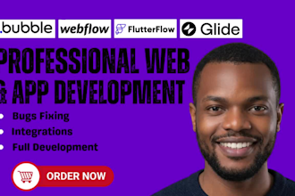 build custom glide app flutterflow mobile app bubble io saas mvp bubble webapp