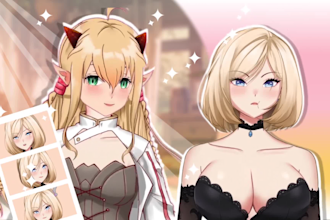 craft cute live2d vtuber model rig ready for vtube studio