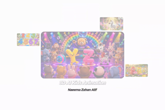 create 3d ai kids animation, nursery rhymes and kids songs